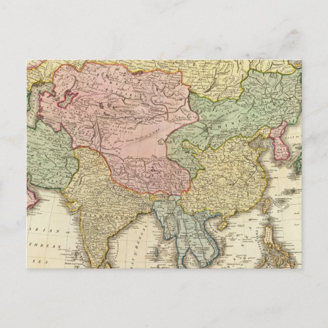 Postale Carte couleur main asiatique (Devant)