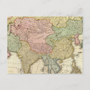 Postale Carte couleur main asiatique