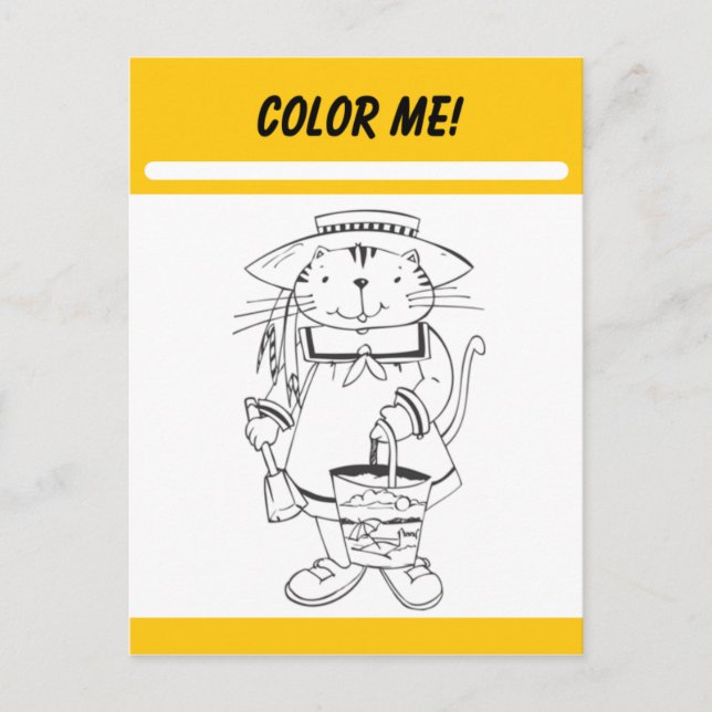 Postale Carte d'activité Color Me (Devant)
