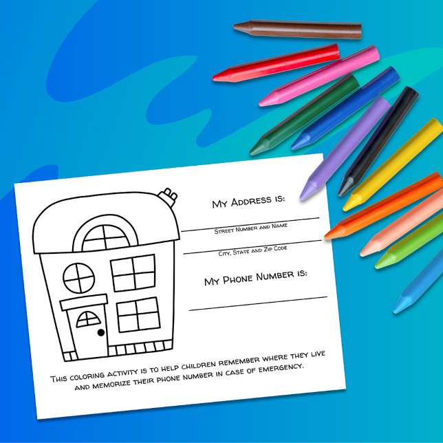 Postale Carte d'activité d'information d'urgence sur la co (Créateur téléchargé)