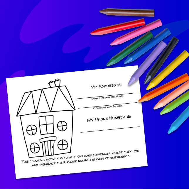 Postale Carte d'activité d'information d'urgence sur la mé (Créateur téléchargé)