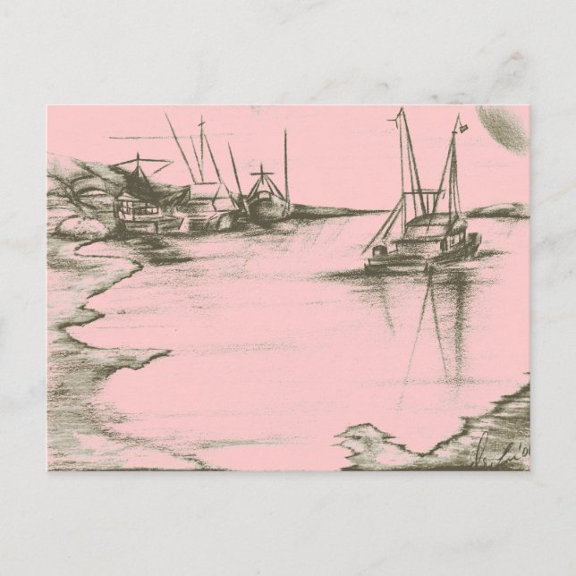 Postale Carte d'affiche Peint Peach Safe Harbor (Devant)