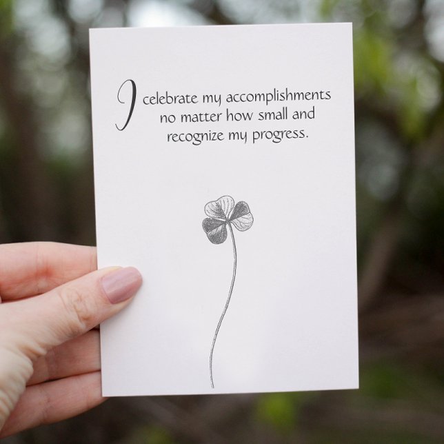 Postale Carte d'Affirmation Personnalisable Floral Minimal (Créateur téléchargé)