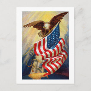 Postale Carte d'aigle patriotique