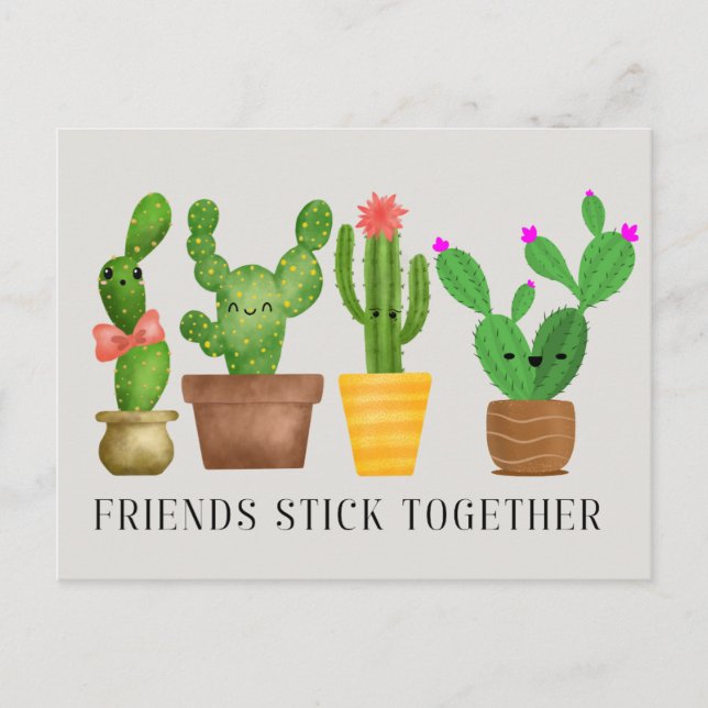 Postale Carte d'amis coller ensemble (Devant)