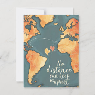 Postale Carte d'amour longue distance