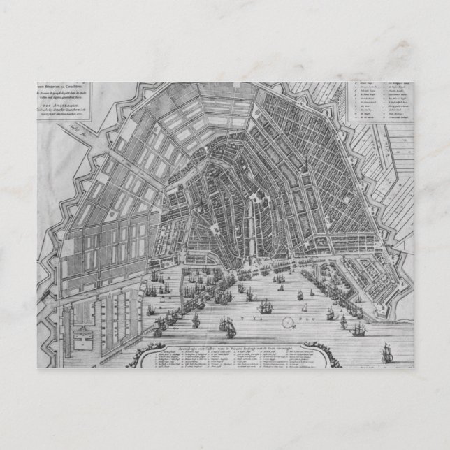 Postale Carte d'Amsterdam, 1662 (Devant)