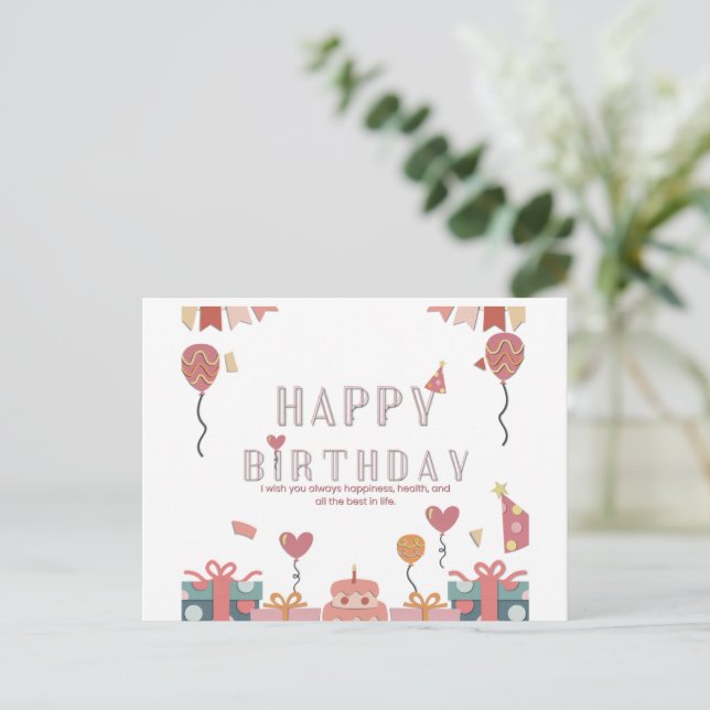 Postale Carte d'anniversaire (Debout devant)