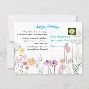 Postale carte d'anniversaire