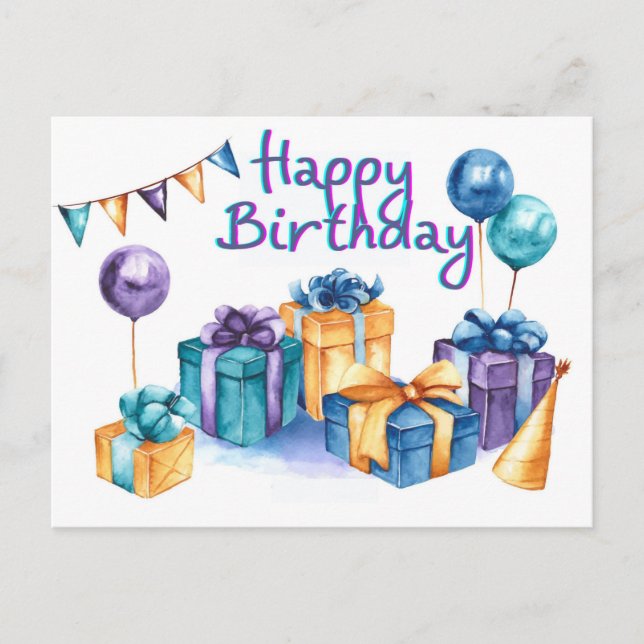 Postale Carte d'anniversaire (Devant)