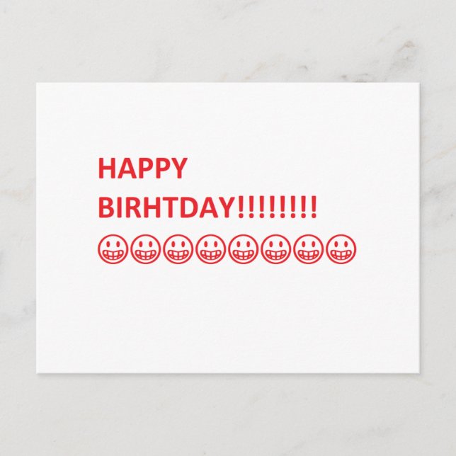 Postale Carte d'anniversaire (Devant)