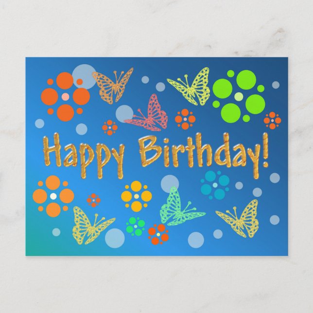 Postale Carte d'anniversaire (Devant)