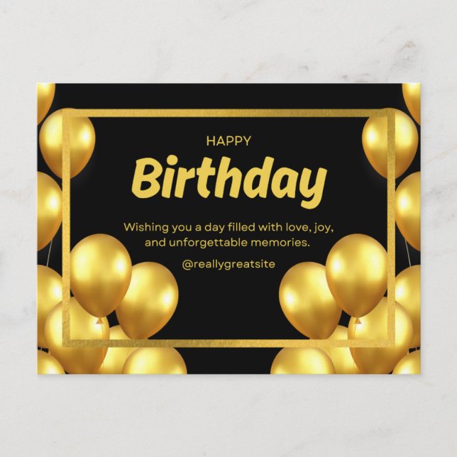 Postale Carte d'anniversaire 2025 (Devant)