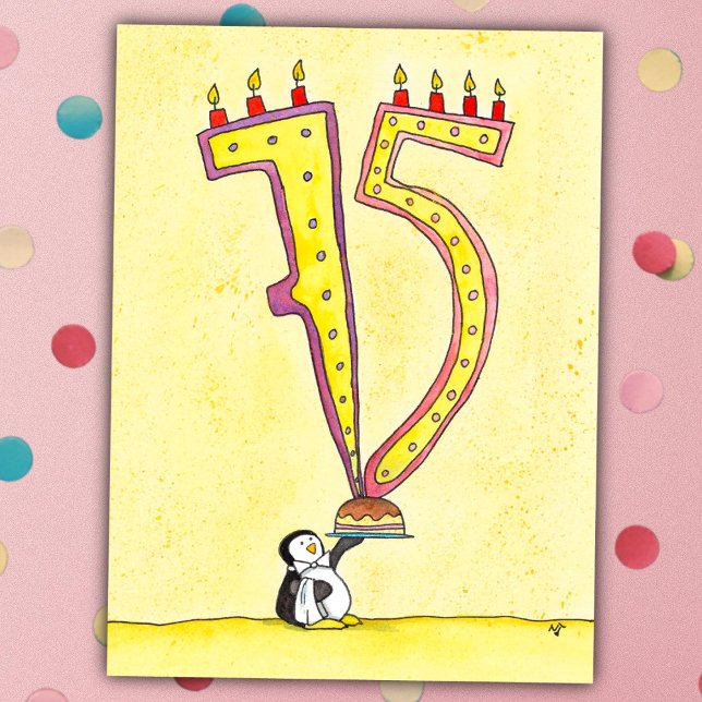 Postale Carte d'anniversaire 75 ans de Nicole Janes (Créateur téléchargé)
