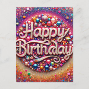 Postale Carte d'anniversaire à la conception unique et mag