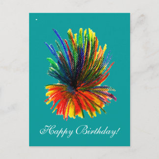 Postale Carte d'anniversaire à la Fleur tropicale
