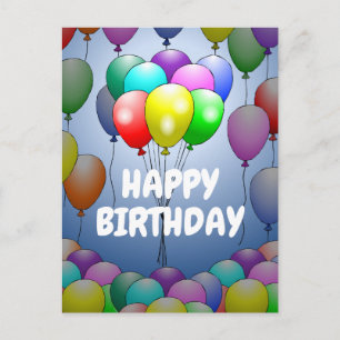 Postale Carte d'anniversaire avec ballons