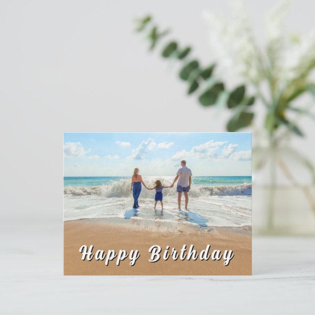 Postale Carte d'anniversaire avec photo personnalisée (Debout devant)