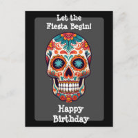 Carte d'anniversaire Crâne de Sucre