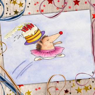 Postale Carte d'anniversaire de ballet par Nicole Janes