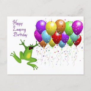 Postale Carte d'anniversaire de l'année bissextile