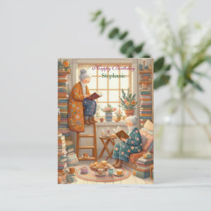 Postale Carte d'anniversaire de lecture cosy pour les amou