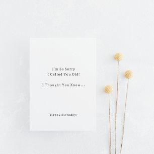 Postale Carte d'anniversaire drôle et désolé de t'avoir tr