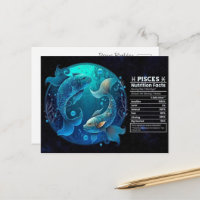 Carte d'anniversaire du signe des Poissons