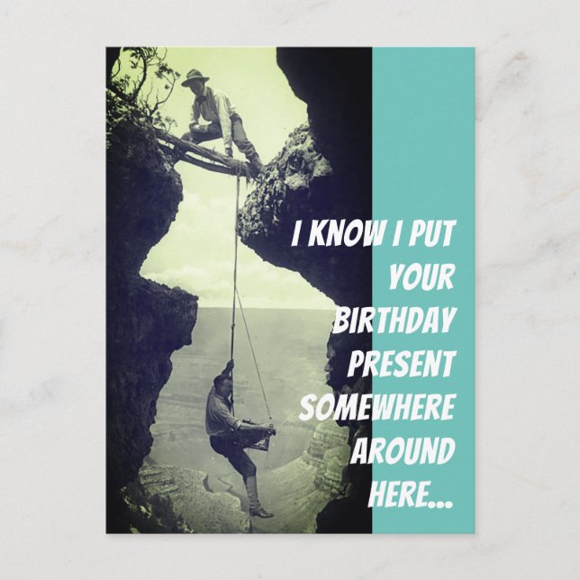 Postale Carte d'anniversaire en retard (Devant)