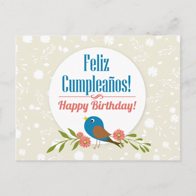 Postale Carte d'anniversaire espagnole (Devant)