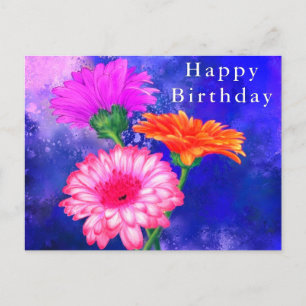Postale Carte d'anniversaire Gerbera Daisy