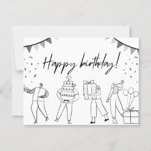 Postale Carte d'anniversaire joyeuse