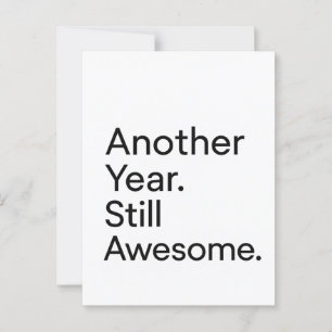 Postale Carte d'anniversaire minimaliste pour adultes