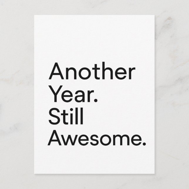 Postale Carte d'anniversaire minimaliste pour adultes (Devant)