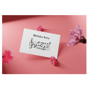 Postale Carte d'anniversaire musicale avec un chant d'oise