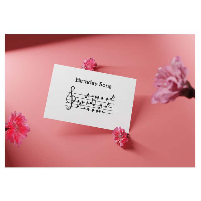 Postale Carte d'anniversaire musicale avec un chant d'oise (Créateur téléchargé)