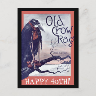 Postale Carte d'anniversaire Old Crow