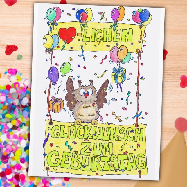 Postale carte d'anniversaire par Nicole Janes (Créateur téléchargé)