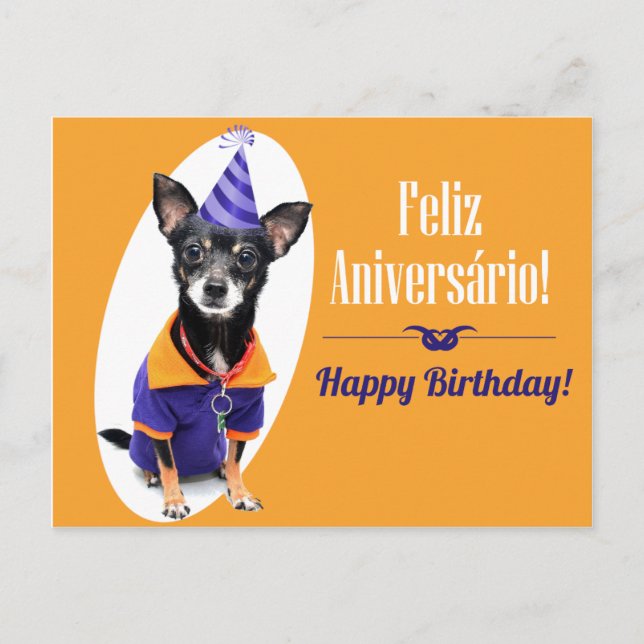 Postale Carte d'anniversaire portugaise (Devant)