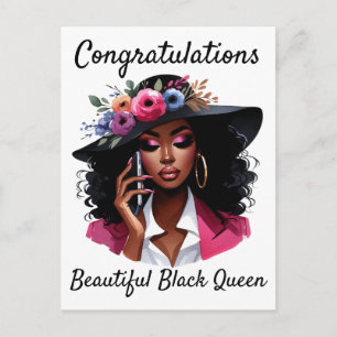 Postale Carte d'anniversaire pour femme noire