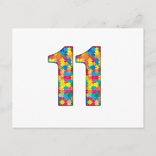 Postale Carte d'anniversaire pour garçon ou fille autiste  (Devant)