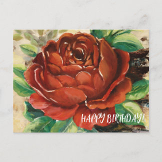 Postale Carte d'anniversaire Rose Joyeux Anniversaire