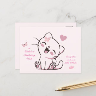 Postale Carte d'anniversaire tardive