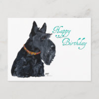 Carte d'anniversaire Terrier Écossais