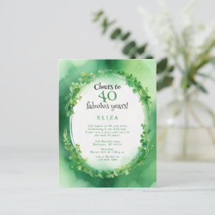 Postale carte d'anniversaire trèfle jour de la saint patri