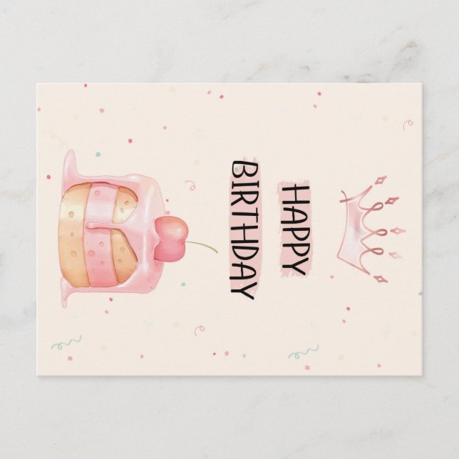 Postale Carte d'anniversaire très heureuse (Devant)