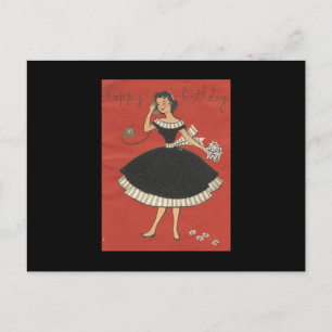 Postale Carte d'anniversaire Vintage