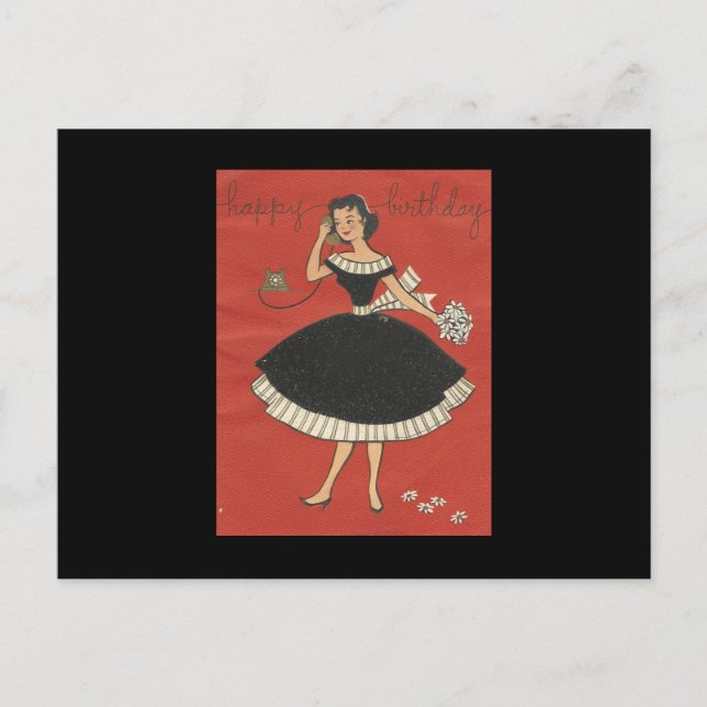 Postale Carte d'anniversaire Vintage (Devant)