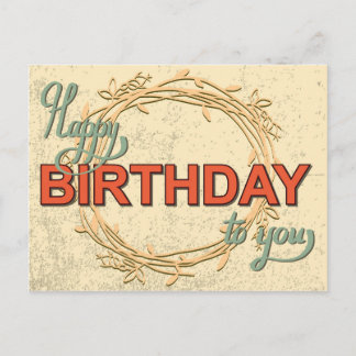 Postale Carte d'anniversaire vintage #5