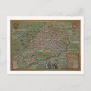 Postale Carte d'Anvers, de Civitates Orbis Terrarum par